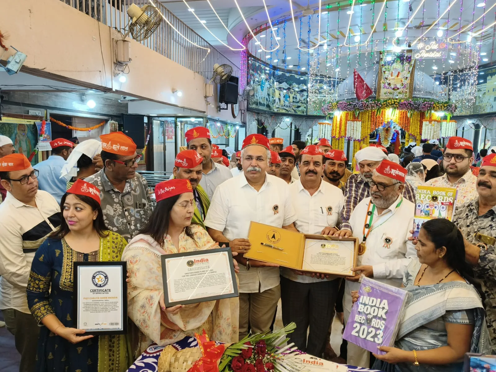 Pujya Chaliya Saheb Mandir Sets World Record for Longest-Glowing Flame.